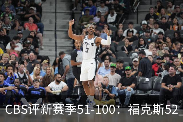CBS评新赛季51-100：福克斯52 利拉德61 乔治67 追梦79 迪班萨90